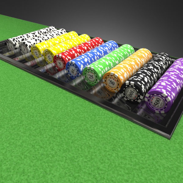 3D Model of Casino Collection :: Realistic Detailed BlackJack Table complete with chips, cards, etc. - 3D Render 7