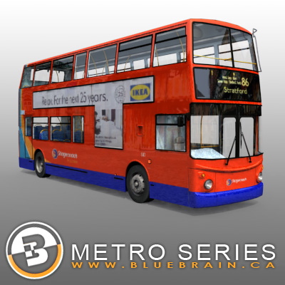 3D Model of Highly detailed London Bus. - 3D Render 0