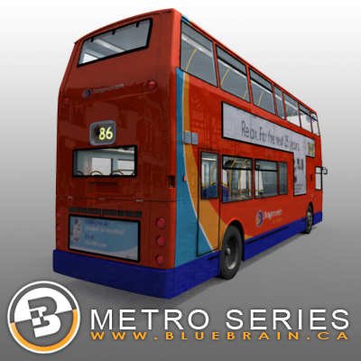 3D Model of Highly detailed London Bus. - 3D Render 2