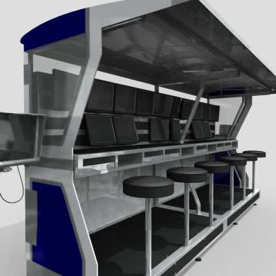 3D Model of Portable Race Monitor Station - 3D Render 1