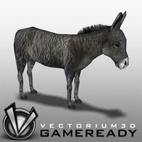 Preview image for 3D product Low Poly Animals - Donkey