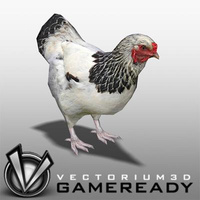 Preview image for 3D product Low Poly Animals - Hen