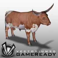 Preview image for 3D product Low Poly Animals - Longhorn