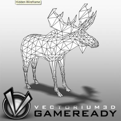 3D Model of Low Poly Game Ready Animals -  - 3D Render 2