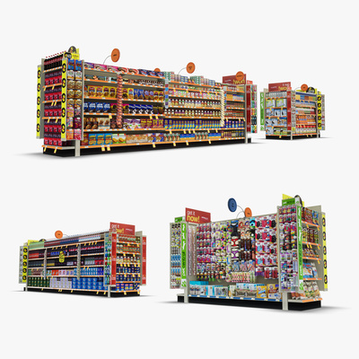 3D Model - Retail Aisle 06 - Pets Snacks