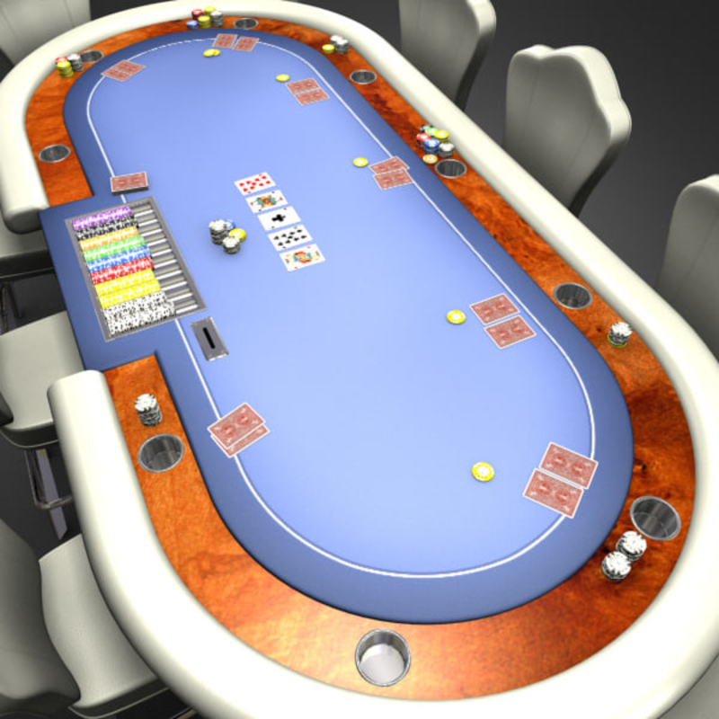 3D Model of 3D Model of a Realistic Casino Poker Table - 3D Render 6