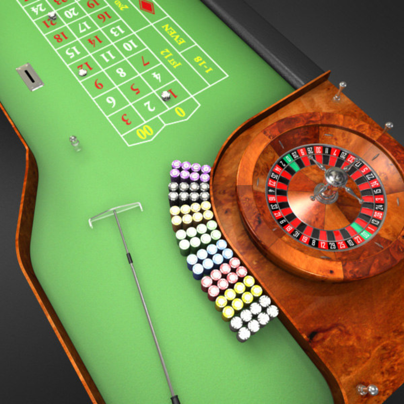 3D Model of 3D Model of a Realistic Casino Poker Table - 3D Render 4
