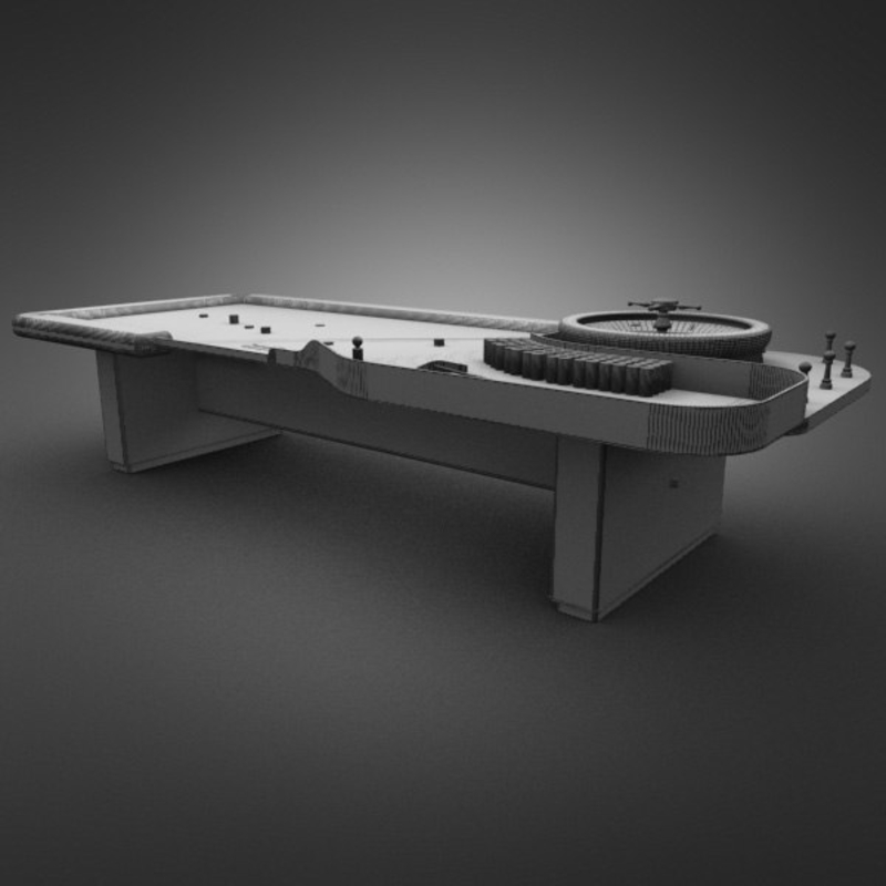 3D Model of 3D Model of a Realistic Casino Poker Table - 3D Render 11
