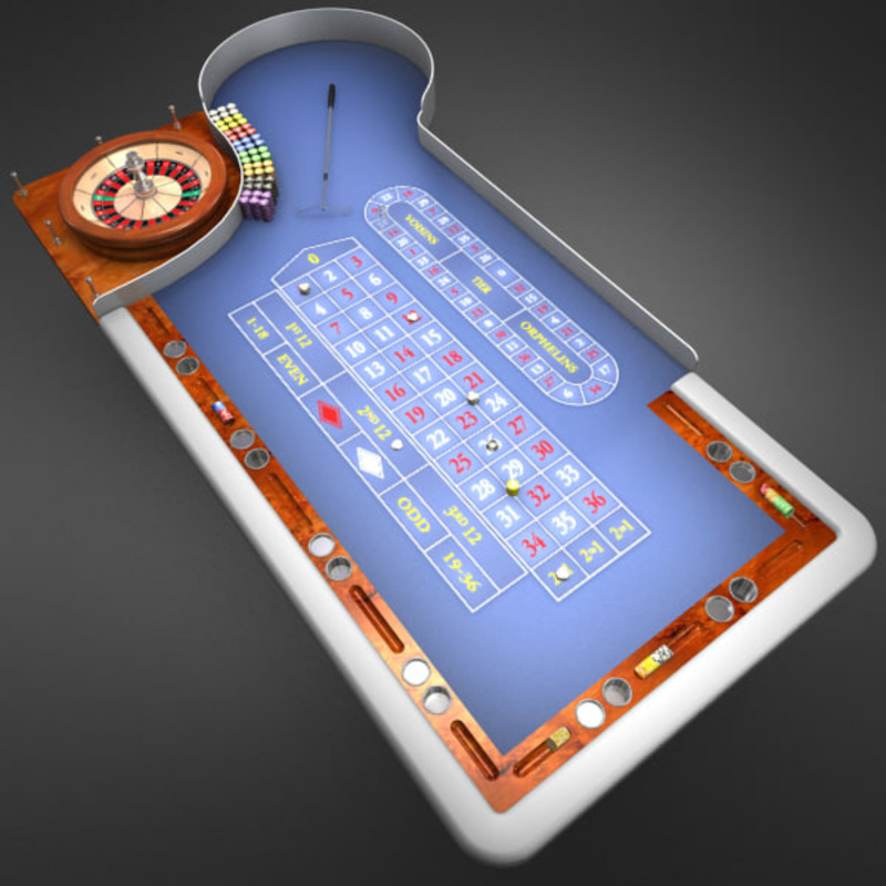 3D Model of 3D Model of a Realistic Casino Poker Table - 3D Render 8