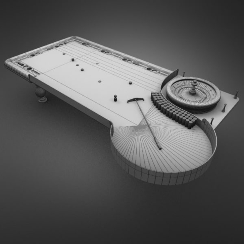 3D Model of 3D Model of a Realistic Casino Poker Table - 3D Render 10