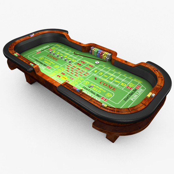 3D Model of Realistic Casino Craps Table - 3D Render 0