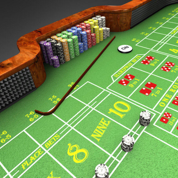 3D Model of Realistic Casino Craps Table - 3D Render 5