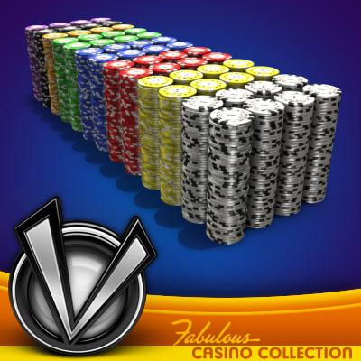 3D Model of Casino Poker Chips - 3D Render 1