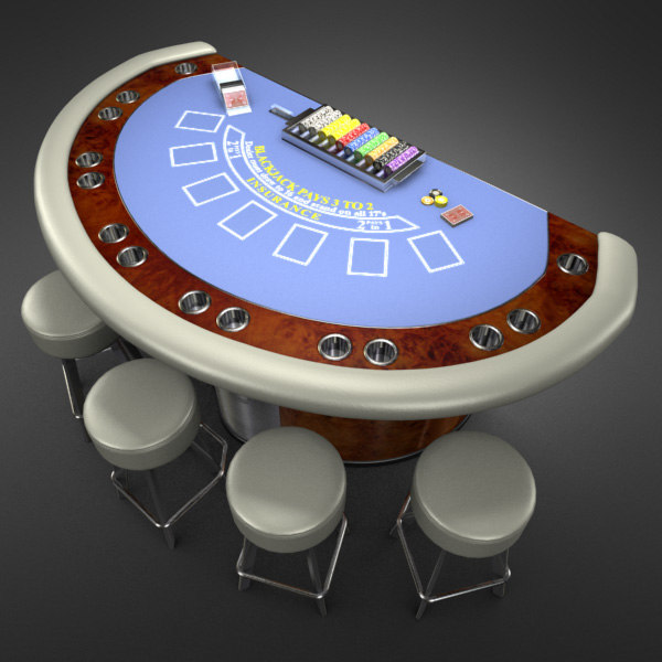 3D Model of Casino Collection - Blackjack Table. - 3D Render 1