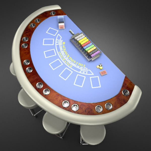 3D Model of Casino Collection - Blackjack Table. - 3D Render 3
