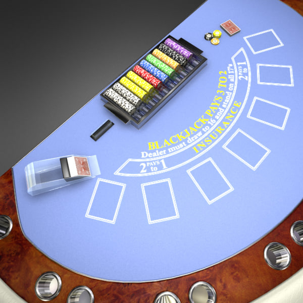 3D Model of Casino Collection - Blackjack Table. - 3D Render 4