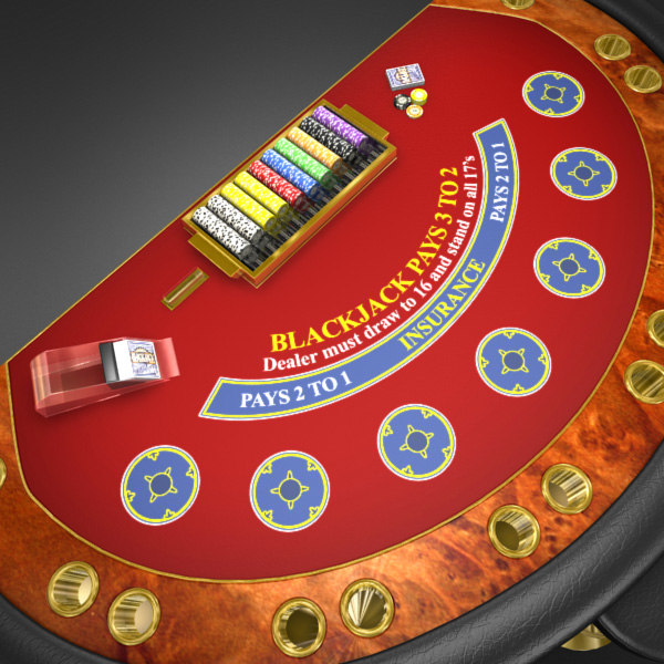 3D Model of Casino Collection - Blackjack Table. - 3D Render 4