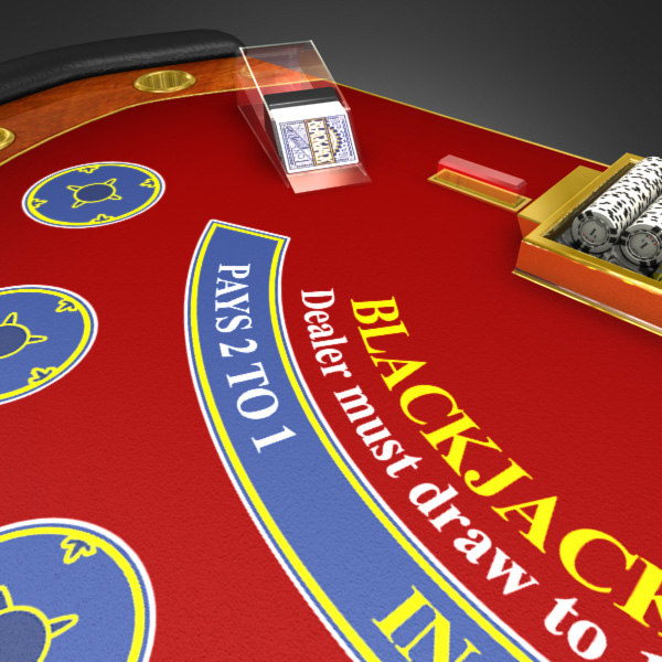 3D Model of Casino Collection - Blackjack Table. - 3D Render 5