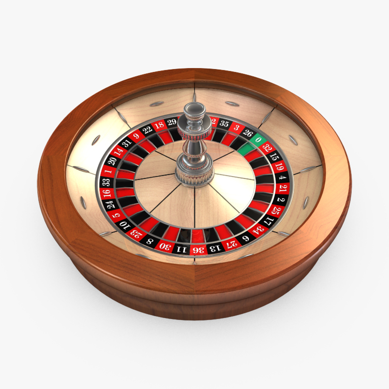 3D Model of High Detail European Roulette Wheel - Animated - 3D Render 0