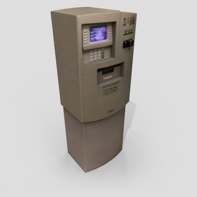 3D Model of Low-poly ATM machine - 3D Render 0