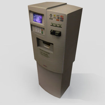 3D Model of Low-poly ATM machine - 3D Render 1