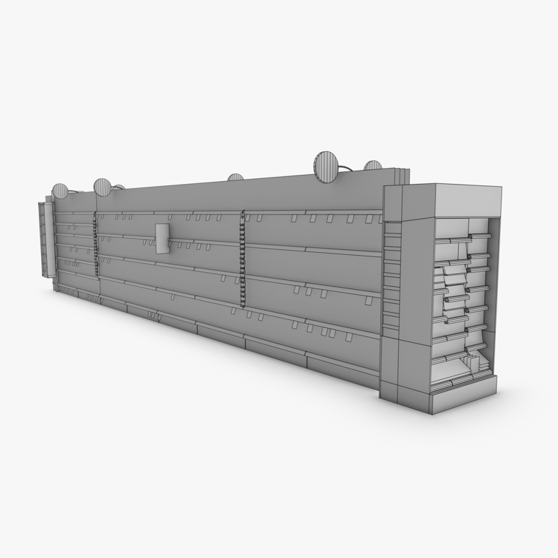 3D Model of Drug store aisle featuring Hair & Hygiene products and Rimmel end-cap - 3D Render 13