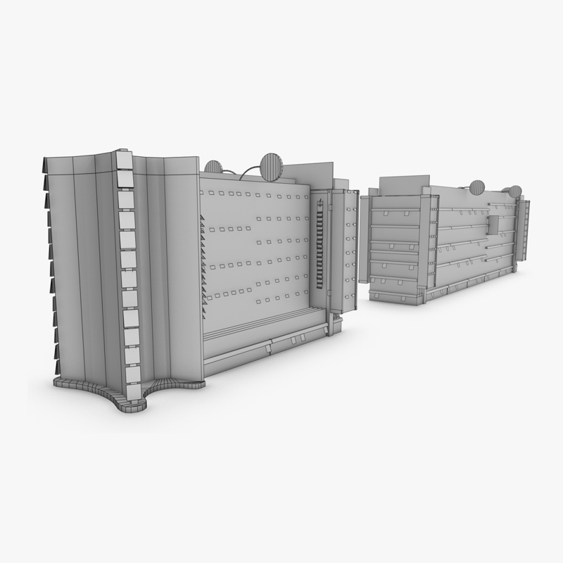 3D Model of Split drug store aisle featuring Snack & Kitchen products and Gift Card end-cap - 3D Render 16