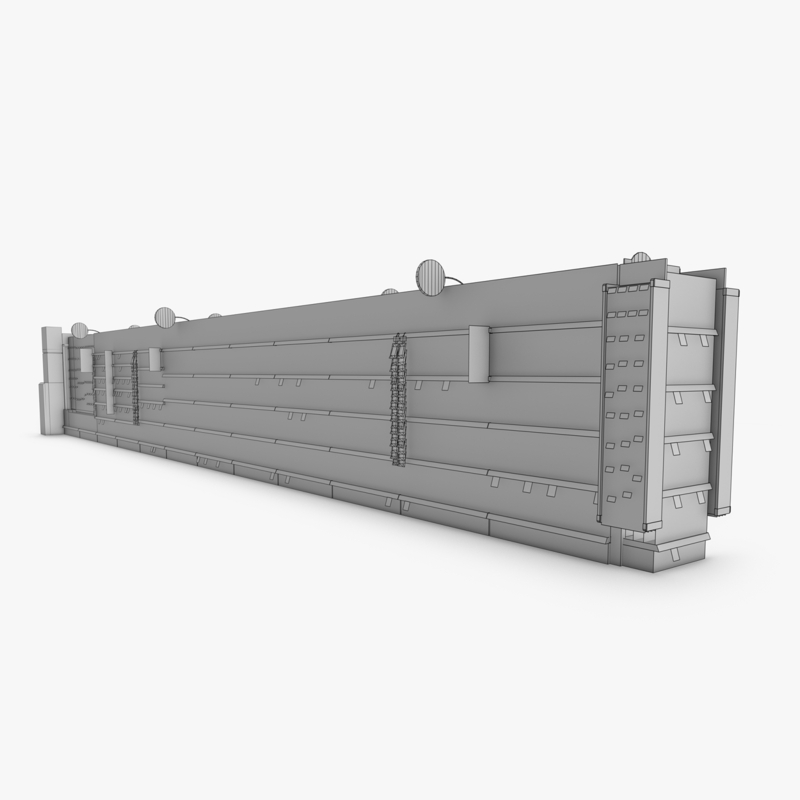 3D Model of Drug store aisle featuring Food & Pet products and Extracare Coupon Scanner side-cap - 3D Render 15