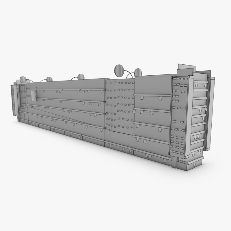 3D Model of Drug store aisle featuring First Aid & Toy products - 3D Render 13