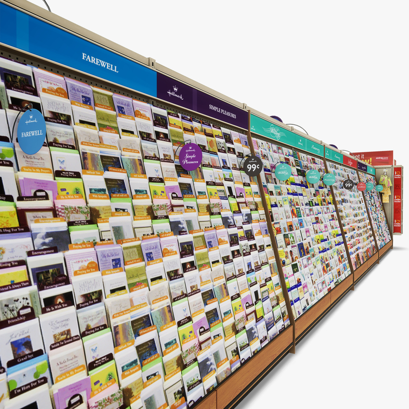 3D Model of Drug store aisle featuring Magazine & Greeting Card products - 3D Render 11