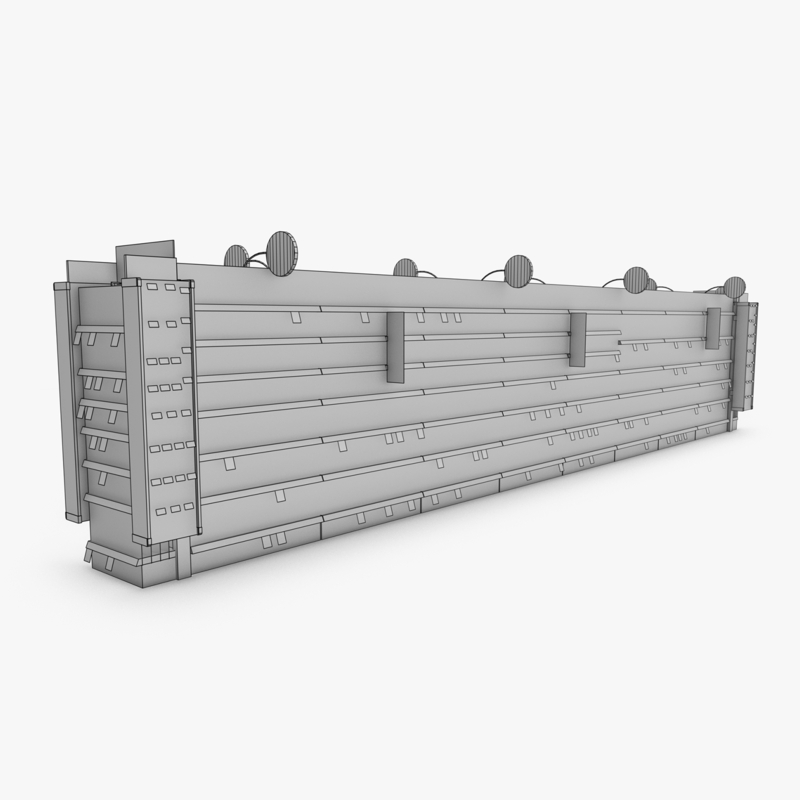 3D Model of Drug store aisle featuring Stomach & Flu Remedy products - 3D Render 14