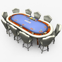 Preview image for 3D product Casino Poker Table - Blue