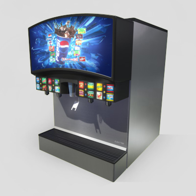 3D Model of Realistic 3D model of a typical 16 flavour fountain pop machine. - 3D Render 0