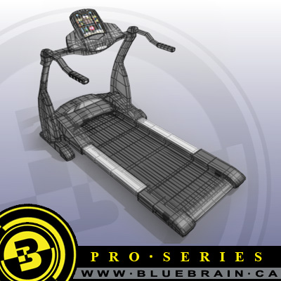 3D Model of Gym Equipment Collection :: Highly Detailed Treadmill - 3D Render 5