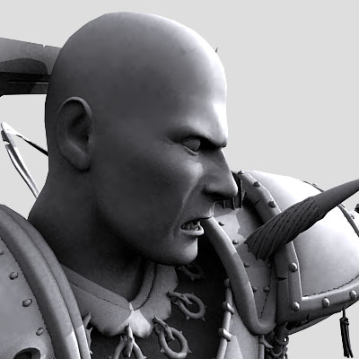 3D Model of Highly detailed medieval warrior - 3D Render 1