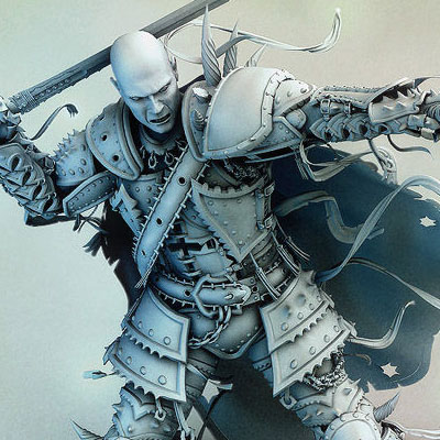 3D Model of Highly detailed medieval warrior - 3D Render 6