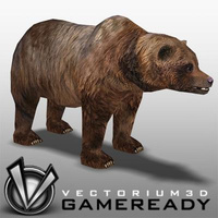 3D Model Download - Low Poly Animals - Bear